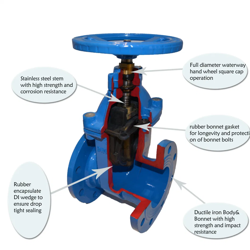 Buried Underground Extended Long Stem Ductile Iron Gate Valve