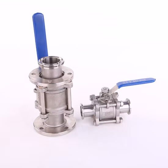 Ручной вакуумный шаровой кран из нержавеющей стали 3PC Kf/CF